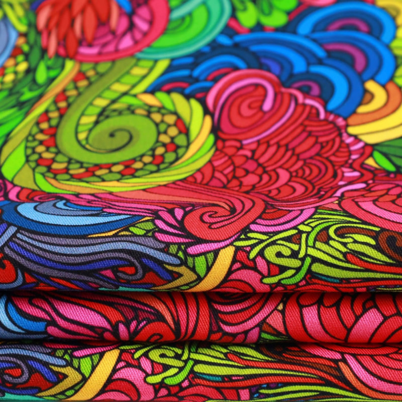 TMIE-08-3-2 Polyesterová popelínová tkanina s potlačou 115GSM