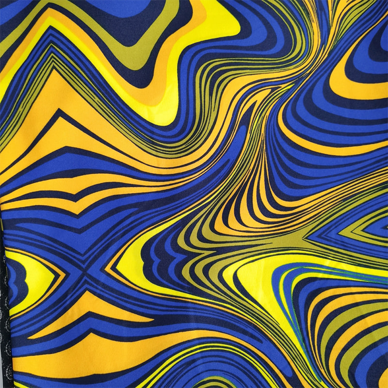 Polyesterová tkanina TIME-15-2-4 120 GSM 4-cestný strečový vzor tlače